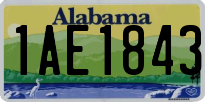 AL license plate 1AE1843