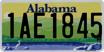 AL license plate 1AE1845