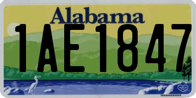 AL license plate 1AE1847