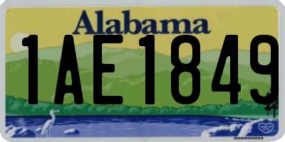 AL license plate 1AE1849