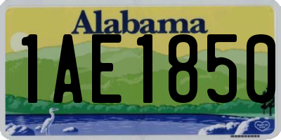 AL license plate 1AE1850