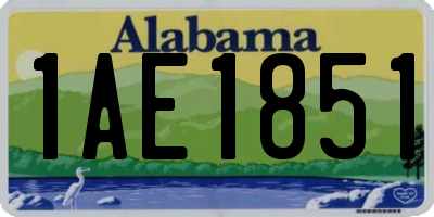 AL license plate 1AE1851