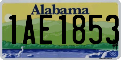 AL license plate 1AE1853