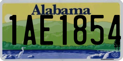 AL license plate 1AE1854