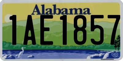 AL license plate 1AE1857