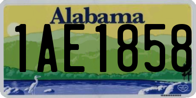 AL license plate 1AE1858