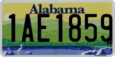 AL license plate 1AE1859