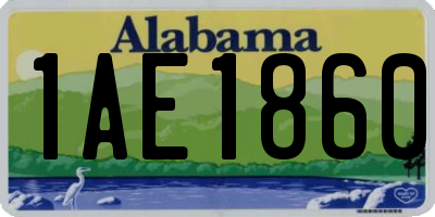 AL license plate 1AE1860