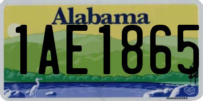 AL license plate 1AE1865