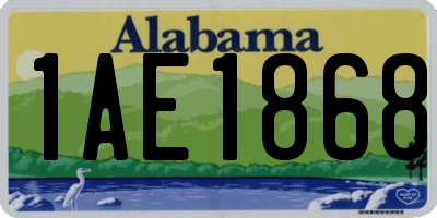 AL license plate 1AE1868