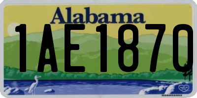 AL license plate 1AE1870