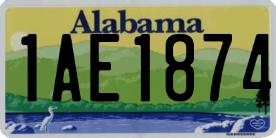 AL license plate 1AE1874