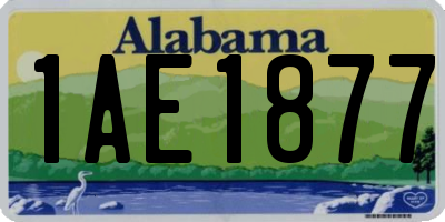 AL license plate 1AE1877