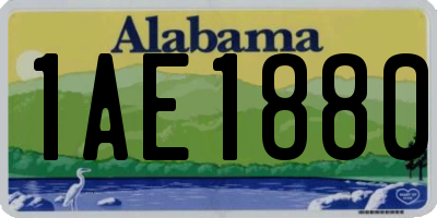 AL license plate 1AE1880