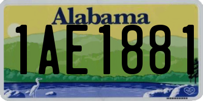 AL license plate 1AE1881