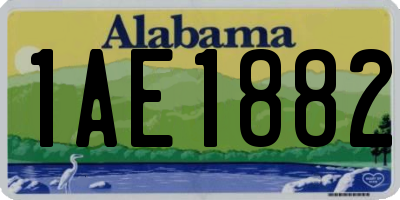 AL license plate 1AE1882