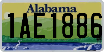 AL license plate 1AE1886