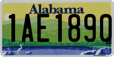 AL license plate 1AE1890