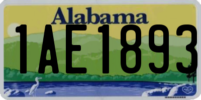 AL license plate 1AE1893