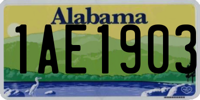 AL license plate 1AE1903