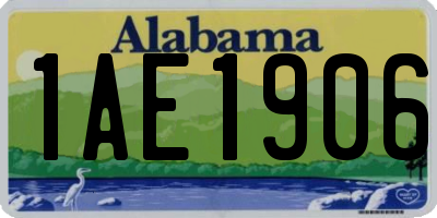 AL license plate 1AE1906