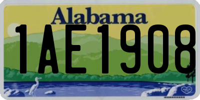 AL license plate 1AE1908