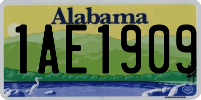 AL license plate 1AE1909
