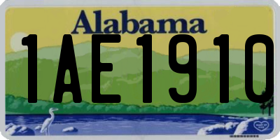 AL license plate 1AE1910