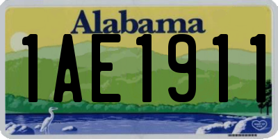 AL license plate 1AE1911