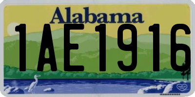 AL license plate 1AE1916