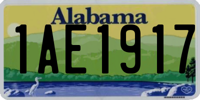 AL license plate 1AE1917