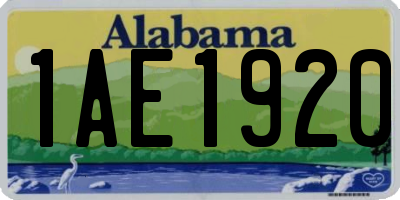 AL license plate 1AE1920