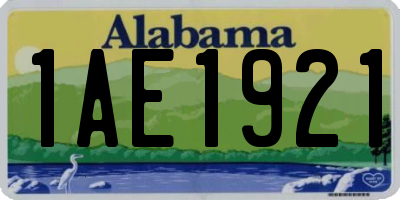 AL license plate 1AE1921