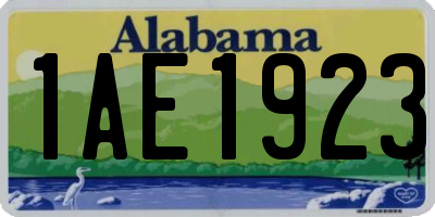 AL license plate 1AE1923