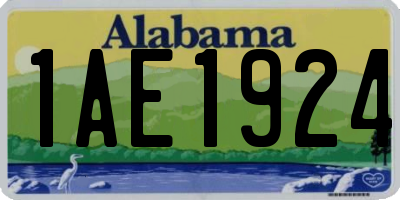 AL license plate 1AE1924