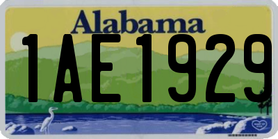 AL license plate 1AE1929