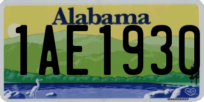 AL license plate 1AE1930