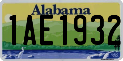 AL license plate 1AE1932