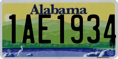 AL license plate 1AE1934