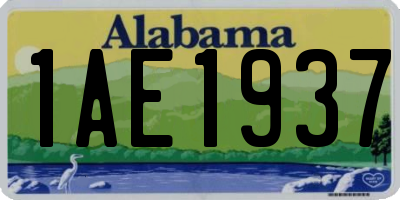 AL license plate 1AE1937