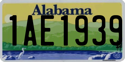 AL license plate 1AE1939