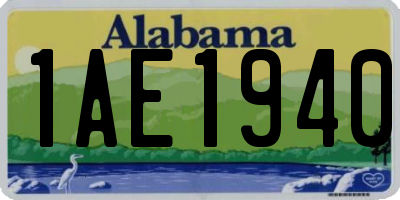 AL license plate 1AE1940