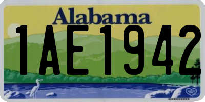 AL license plate 1AE1942