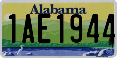 AL license plate 1AE1944