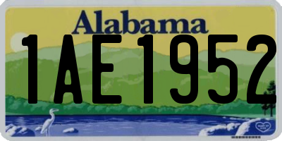 AL license plate 1AE1952