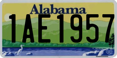 AL license plate 1AE1957