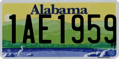 AL license plate 1AE1959