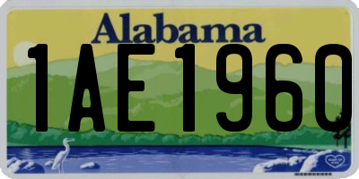 AL license plate 1AE1960