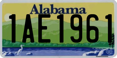 AL license plate 1AE1961