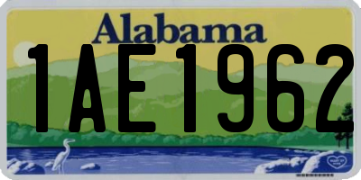 AL license plate 1AE1962